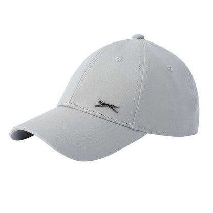 Grey - Side - Slazenger Mens Logo Polyester Baseball Cap
