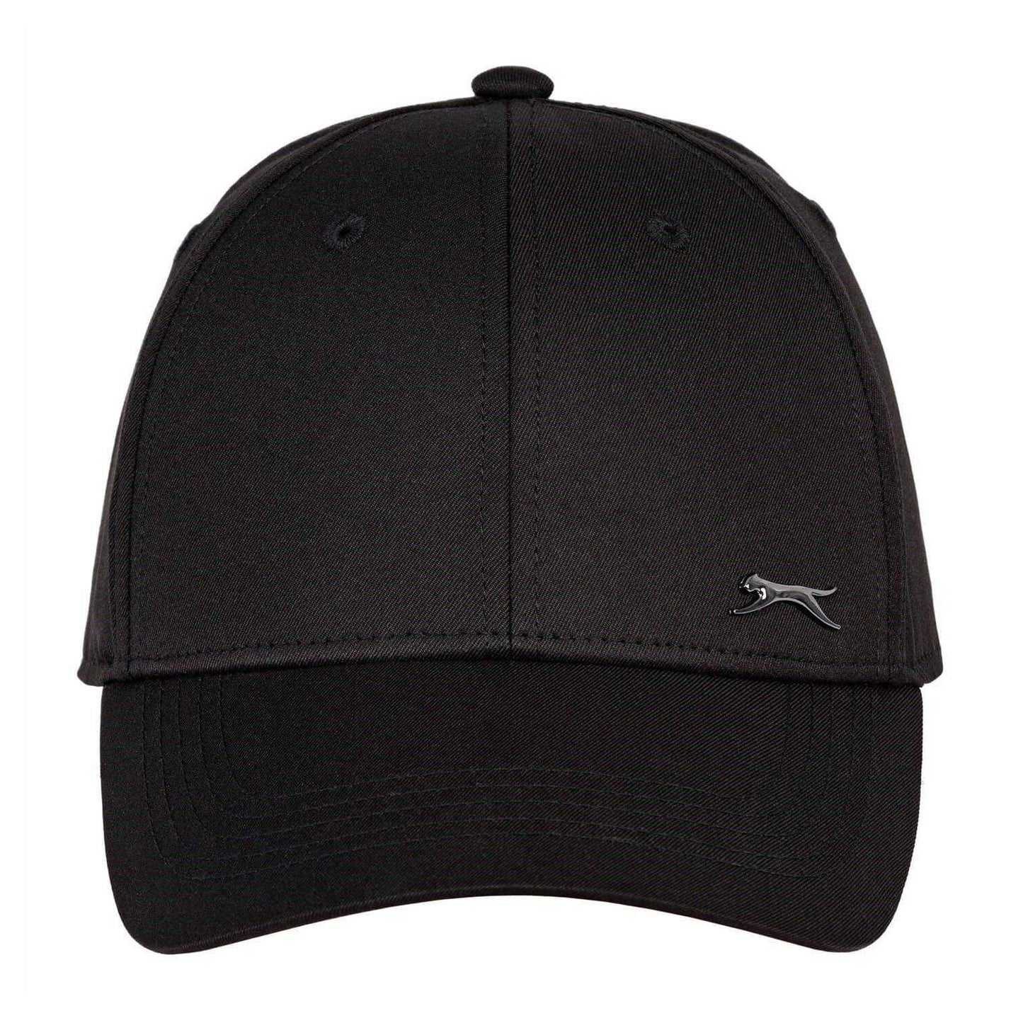 Black - Front - Slazenger Mens Logo Polyester Baseball Cap