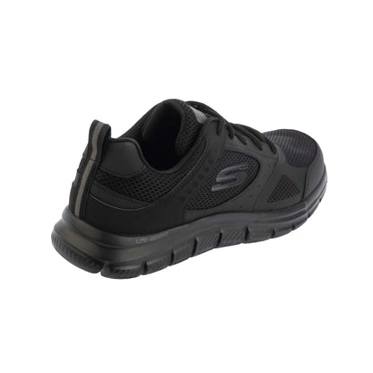 Black - Back - Skechers Mens Track Syntac Coated Leather Trainers