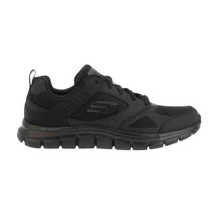 Black - Side - Skechers Mens Track Syntac Coated Leather Trainers