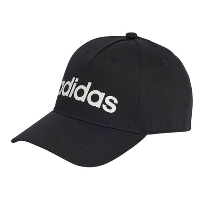 Black-White - Front - Adidas Mens Daily Embroidered Logo Cotton Baseball Cap