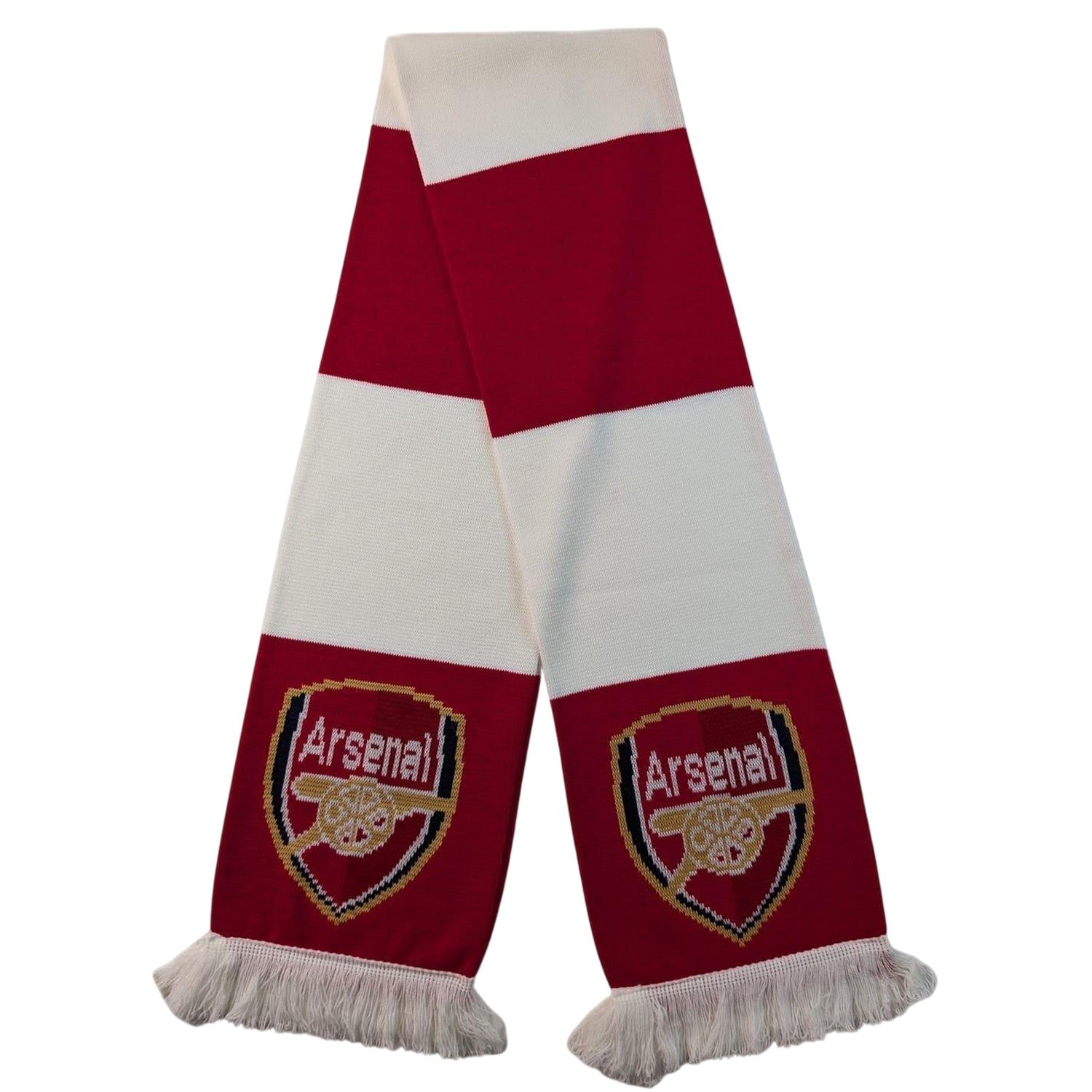 Claret Red - Front - Arsenal FC Unisex Adult Crest Acrylic Tassel Scarf