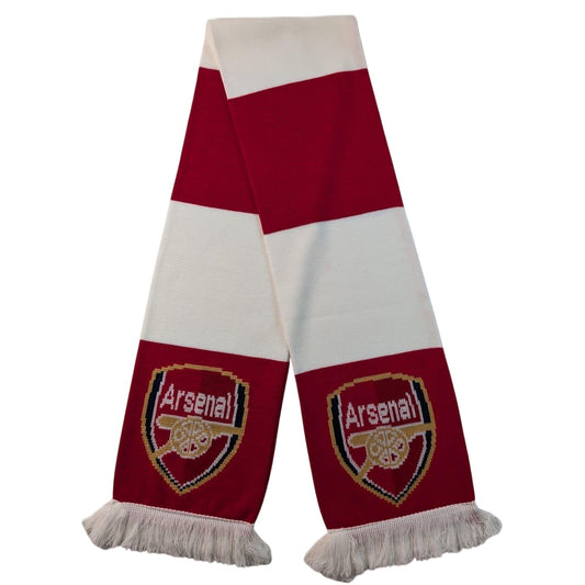 Claret Red - Front - Arsenal FC Unisex Adult Crest Acrylic Tassel Scarf