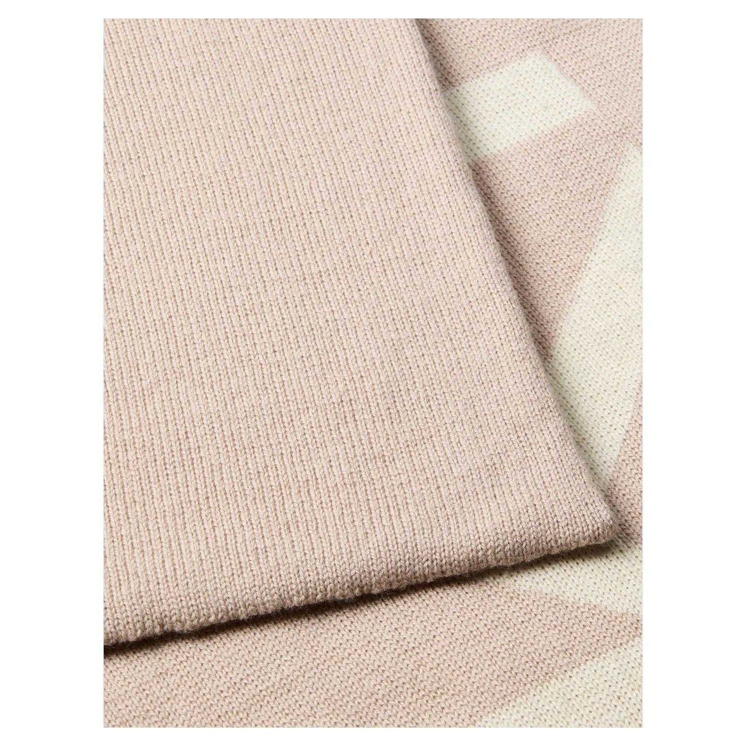 Beige - Side - Calvin Klein Unisex Adult Fine Knit Logo Scarf