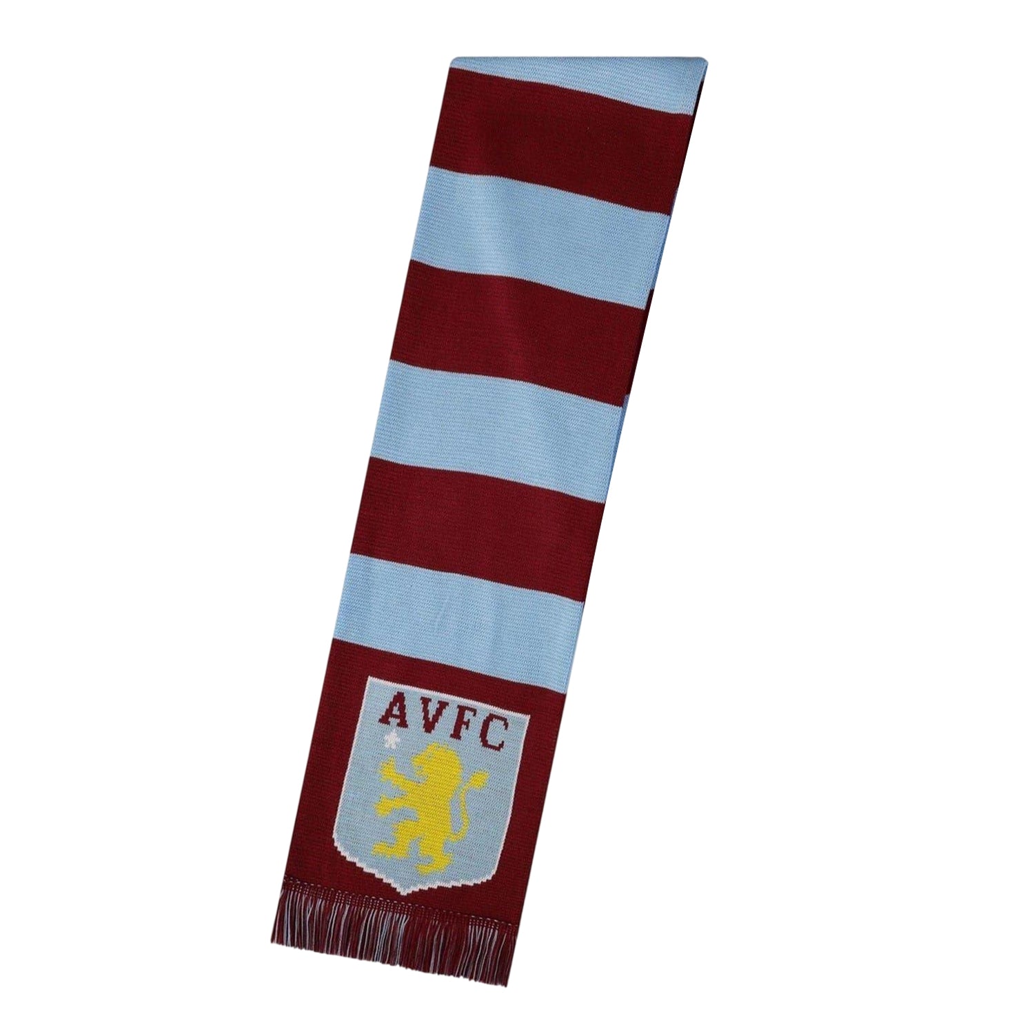 Silver-Claret-Sky Blue - Back - Aston Villa FC Unisex Adult Crest Acrylic Scarf