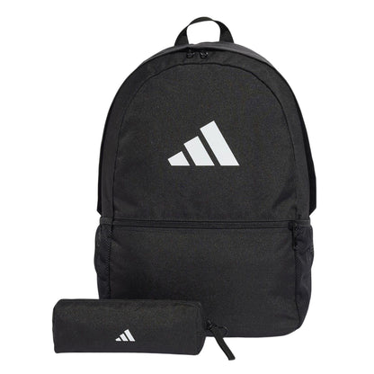 Black - Front - Adidas Classic Backpack & Pencil Case Set