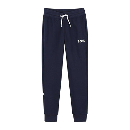 Navy - Front - Boss Unisex Adult Jogger Slim Jogging Bottoms
