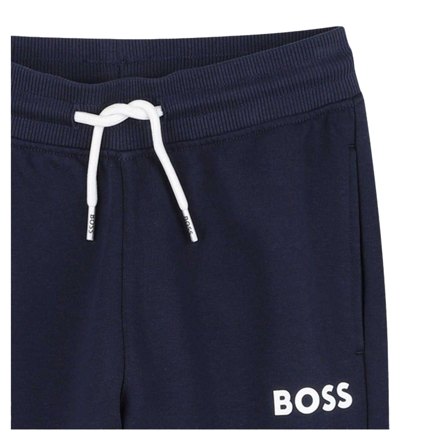 Navy - Side - Boss Unisex Adult Jogger Slim Jogging Bottoms