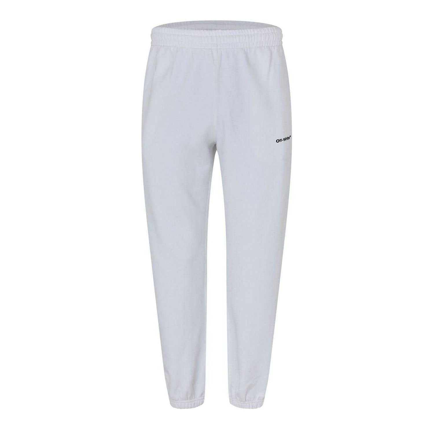White - Front - Off White Unisex Adult Wave Slim Joggers