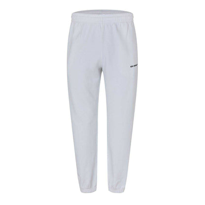 White - Front - Off White Unisex Adult Wave Slim Joggers