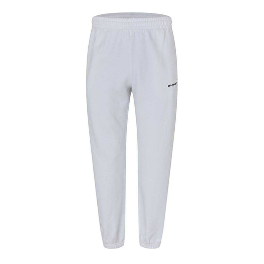 White - Front - Off White Unisex Adult Wave Slim Joggers