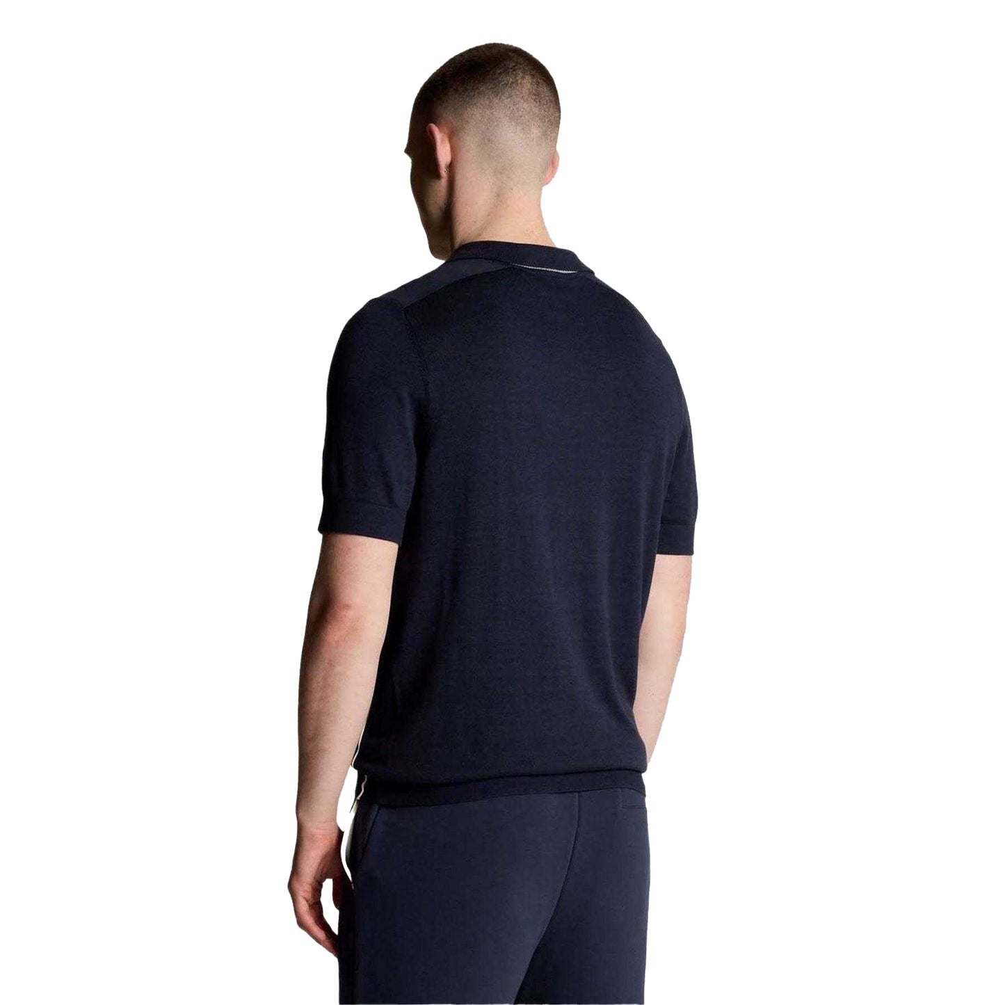 Blue - Back - Lyle & Scott Mens Cotton Blend Polo Shirt
