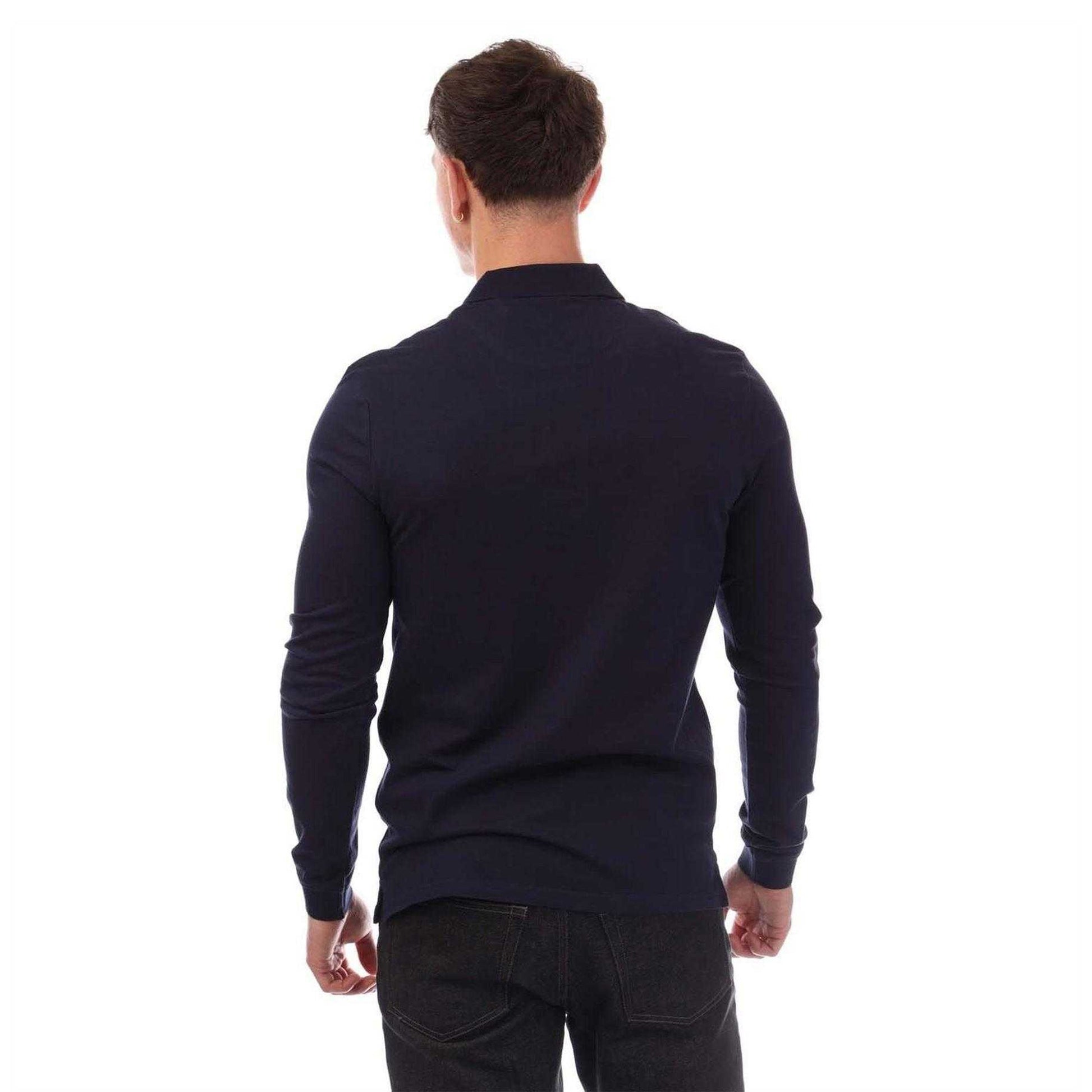 Navy Print - Back - Lyle & Scott Mens Ordinate Print Polo Shirt