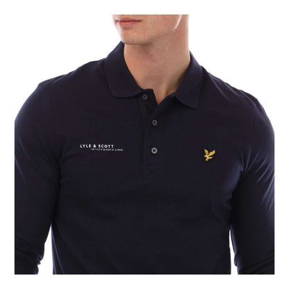 Navy Print - Side - Lyle & Scott Mens Ordinate Print Polo Shirt