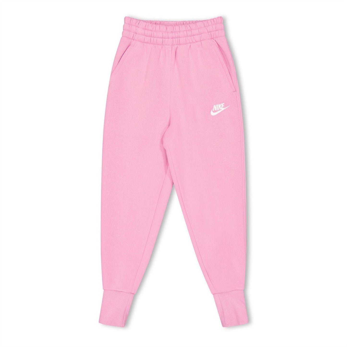 Flamingo Pink - Front - Nike Girls Cotton Blend Jogging Bottoms