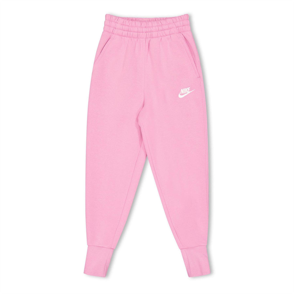 Flamingo Pink - Front - Nike Girls Cotton Blend Jogging Bottoms