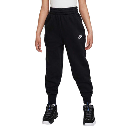 Black-White - Side - Nike Girls Cotton Blend Jogging Bottoms