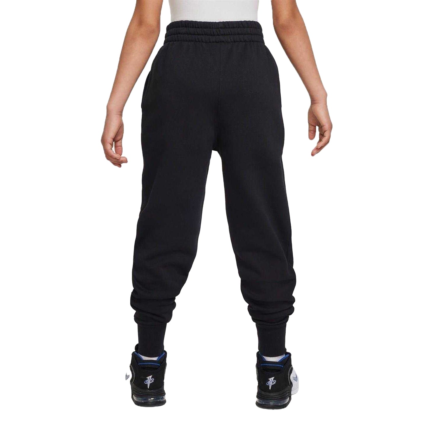 Black-White - Lifestyle - Nike Girls Cotton Blend Jogging Bottoms