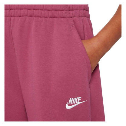 Beet - Side - Nike Girls Cotton Blend Jogging Bottoms