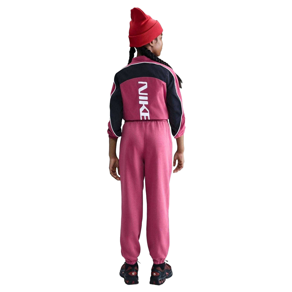 Beet - Pack Shot - Nike Girls Cotton Blend Jogging Bottoms