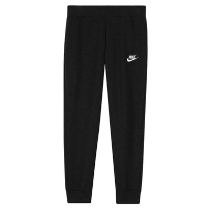 Black-White - Front - Nike Girls Cotton Blend Jogging Bottoms