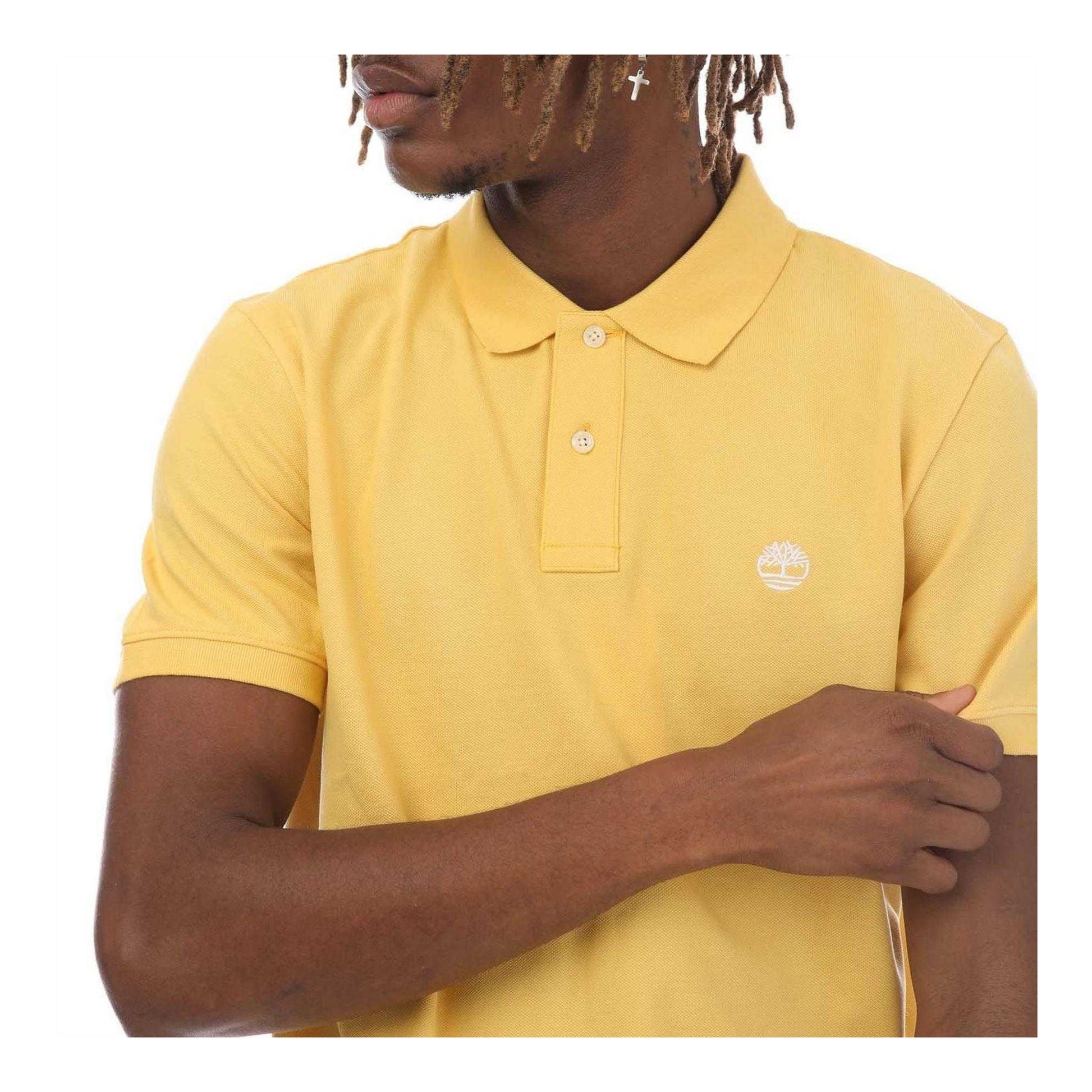Yellow - Side - Timberland Mens Millers River Short-Sleeved Polo Shirt