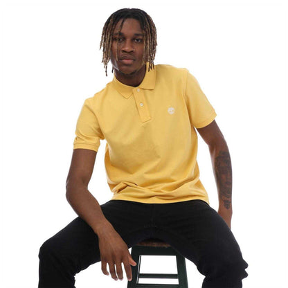 Yellow - Lifestyle - Timberland Mens Millers River Short-Sleeved Polo Shirt