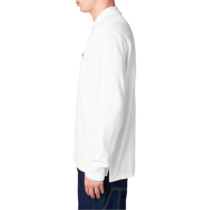 White - Side - Ralph Lauren Mens Cotton Slim Long-Sleeved Polo Shirt