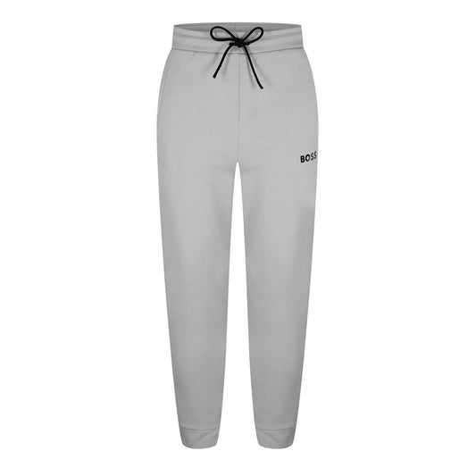 Light Grey - Front - Boss Mens Hadiko Cotton Blend Jogging Bottoms
