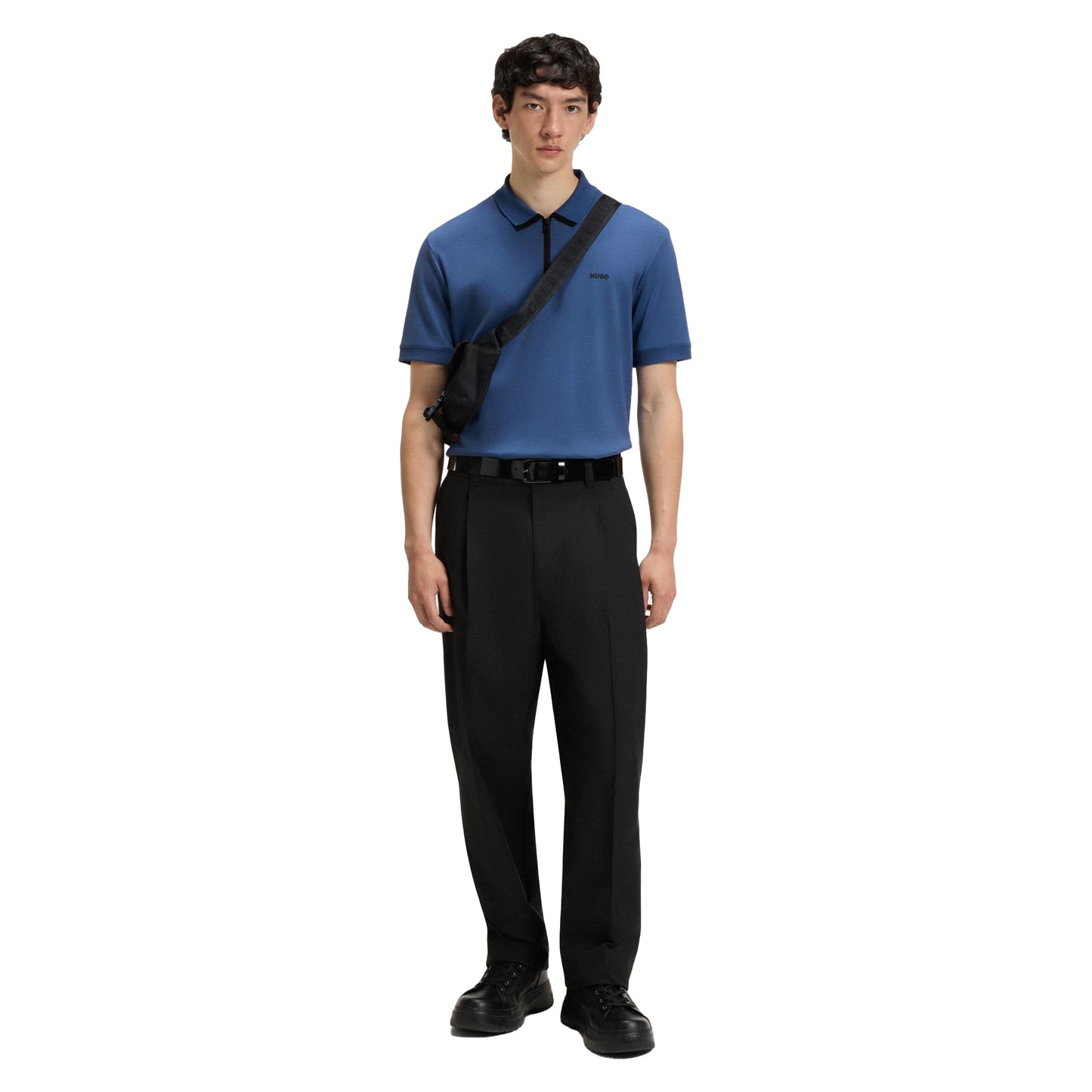 Blue - Lifestyle - Hugo Mens Dalomino Polo Shirt
