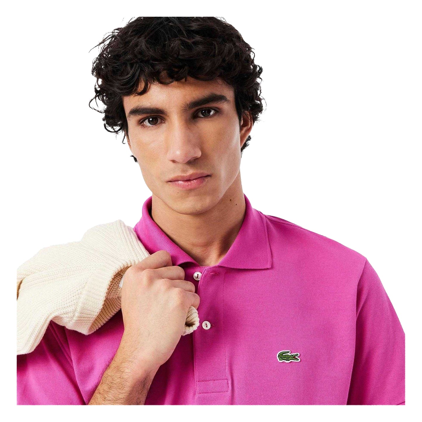 Pink - Side - Lacoste Mens L.12.12 Original Polo Shirt