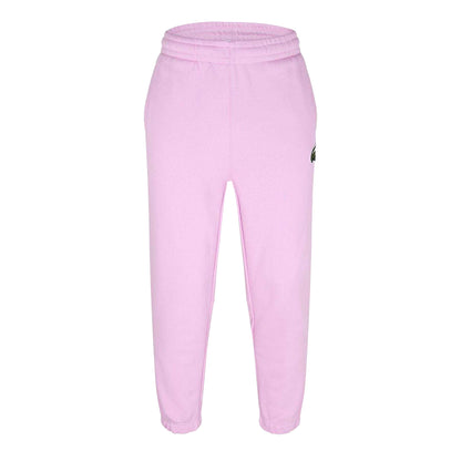 Pink - Front - Lacoste Womens-Ladies Cotton Blend Jogging Bottoms