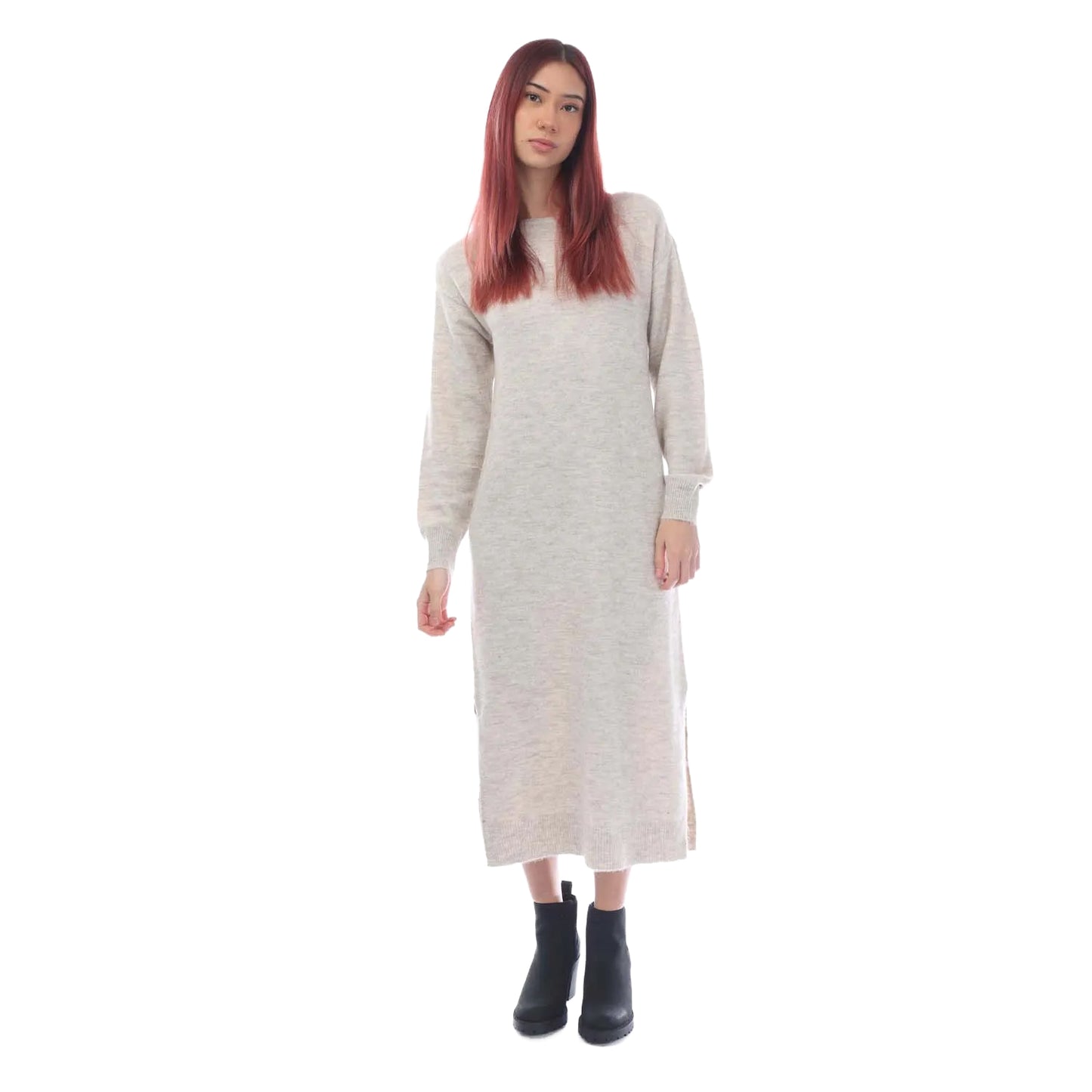 Natural - Front - Vero Moda Womens-Ladies Lefile Midi Dress