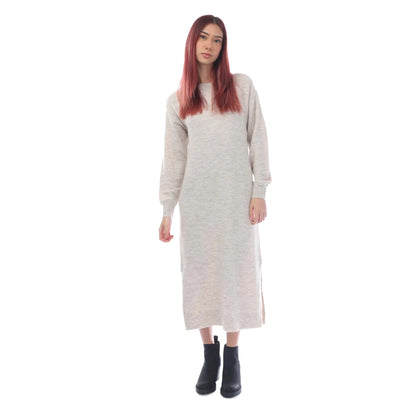 Natural - Front - Vero Moda Womens-Ladies Lefile Midi Dress
