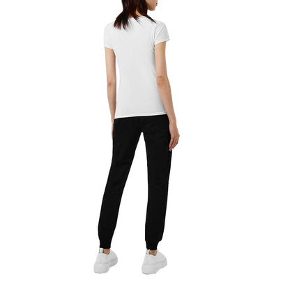 Black - Pack Shot - Armani Exchange Womens-Ladies Cotton Jogging Bottoms