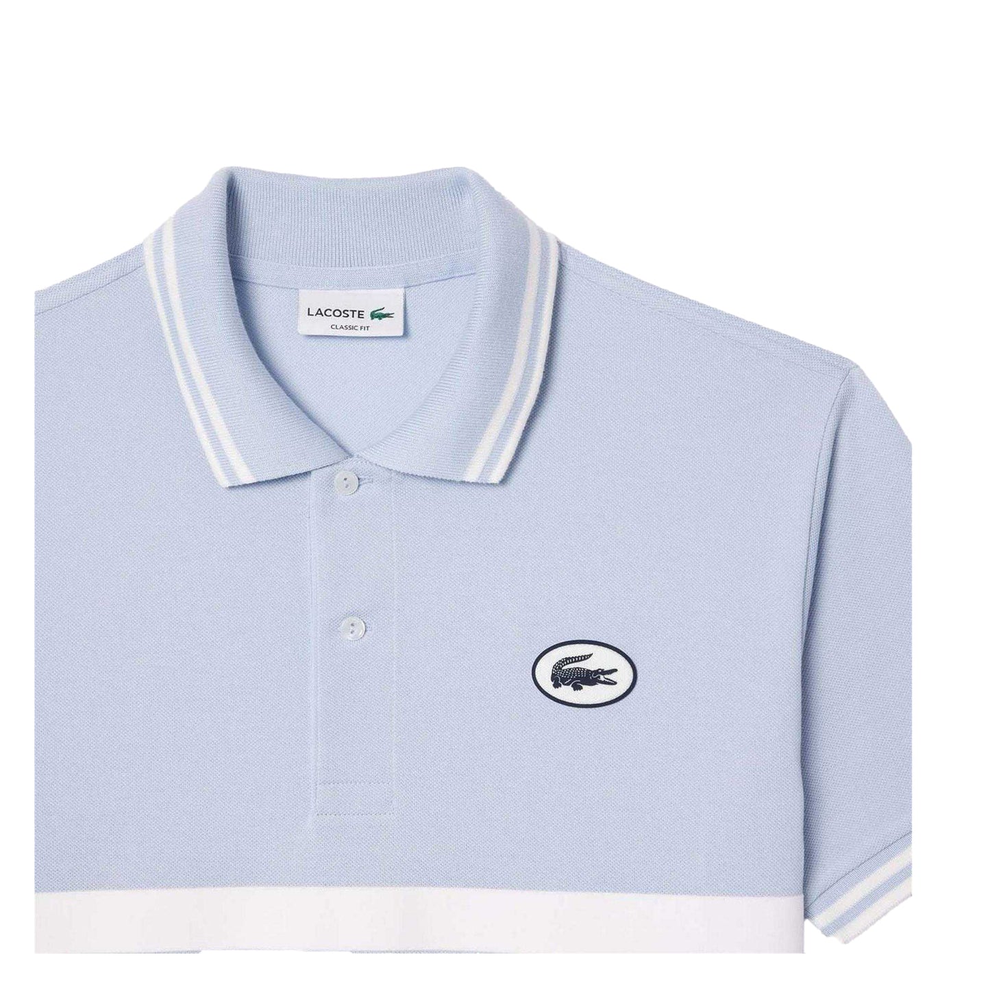 Multicoloured - Side - Lacoste Mens Original L.12.12 Striped Organic Cotton Classic Polo Shirt