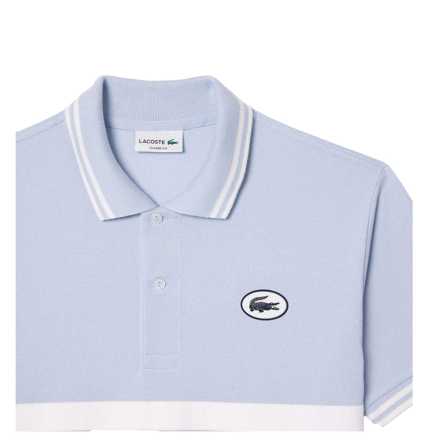 Multicoloured - Side - Lacoste Mens Original L.12.12 Striped Organic Cotton Classic Polo Shirt