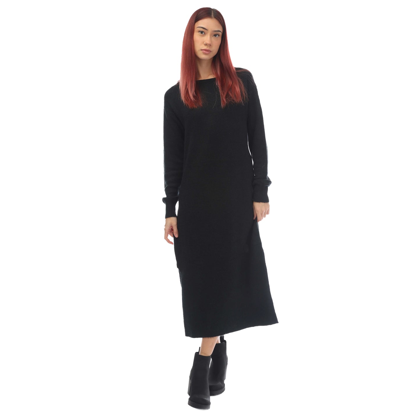 Black - Front - Vero Moda Womens-Ladies Lefile Midi Dress