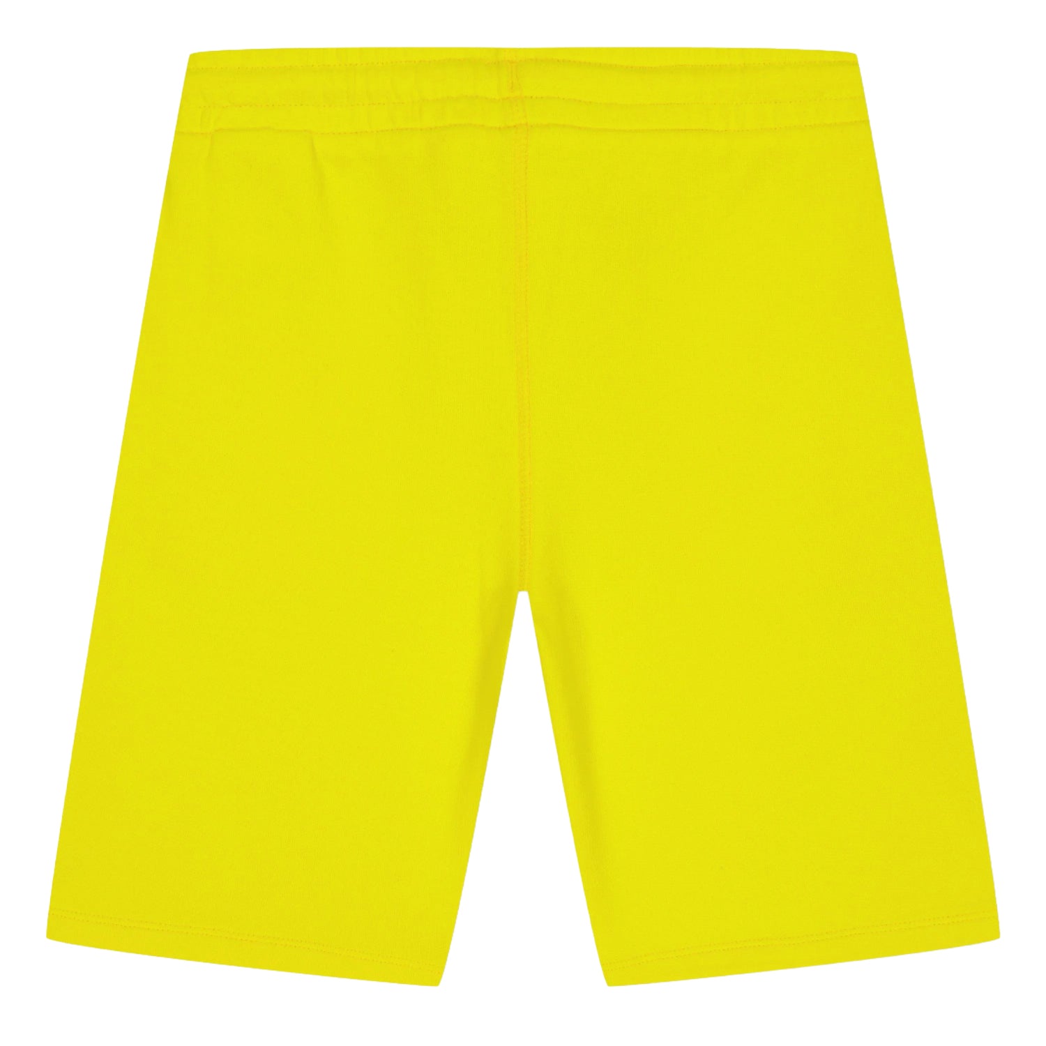 Yellow-Black - Back - Off White Childrens-Kids Rounded Sweat Shorts