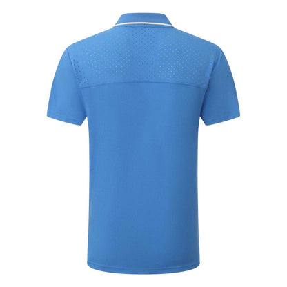 Blue - Back - Slazenger Mens Performance Regular Short-Sleeved Polo Shirt