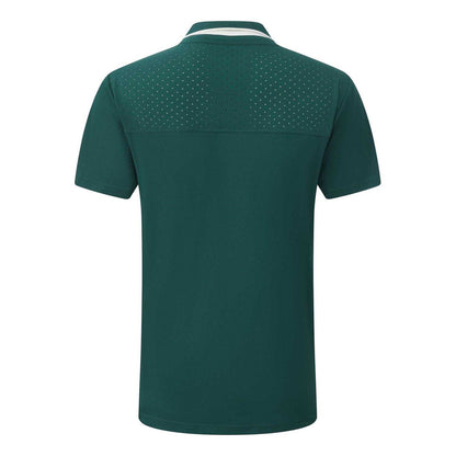 Green - Back - Slazenger Mens Performance Regular Short-Sleeved Polo Shirt