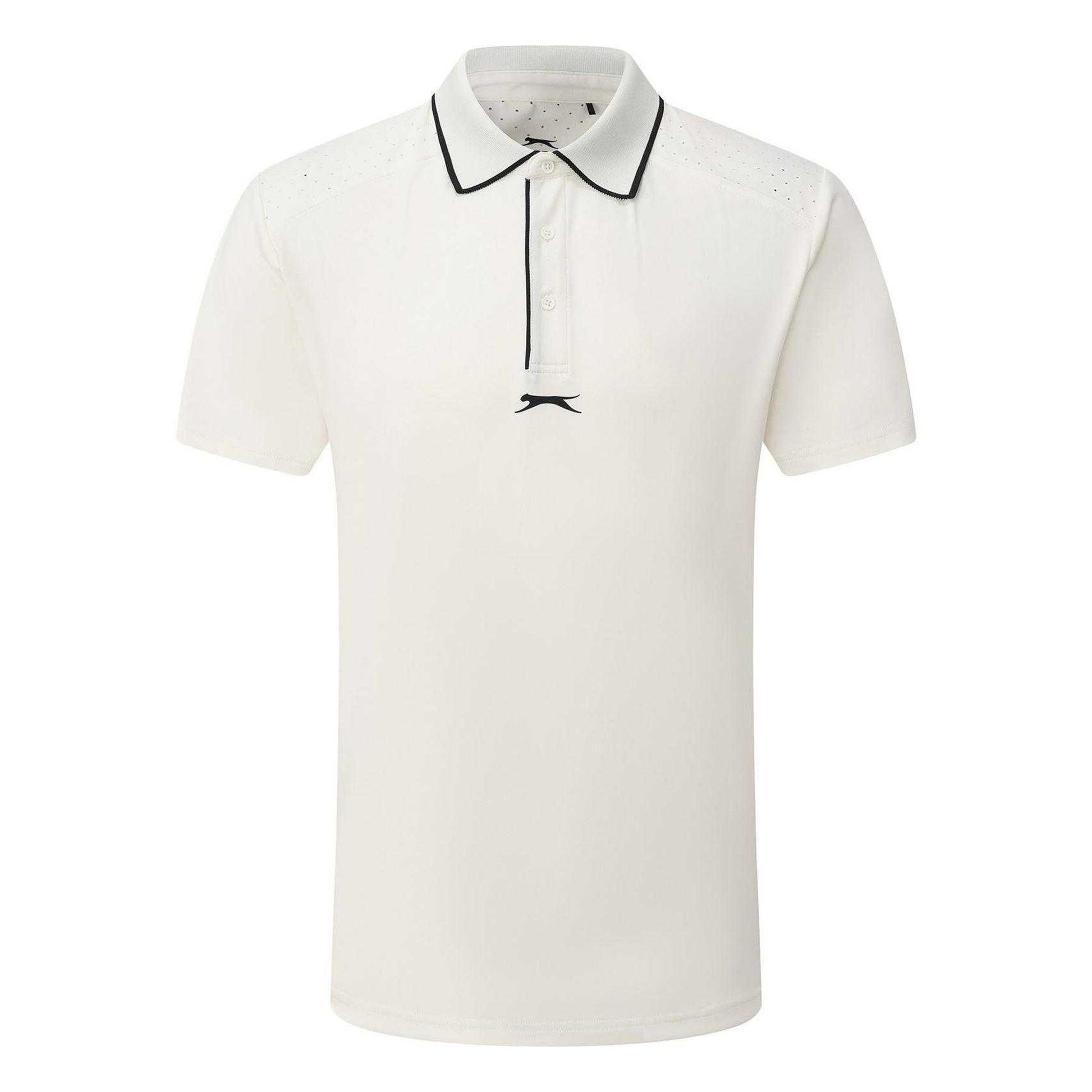White - Front - Slazenger Mens Performance Regular Short-Sleeved Polo Shirt