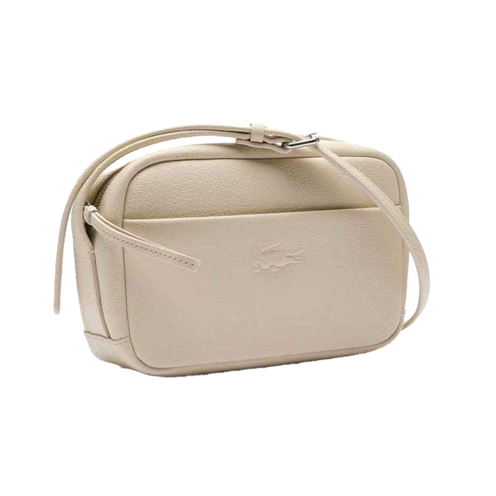 White - Side - Lacoste City Court Leather Shoulder Bag
