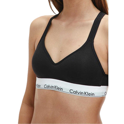 Black - Side - Calvin Klein Womens-Ladies Modern Cotton Blend Bralette