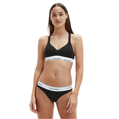 Black - Lifestyle - Calvin Klein Womens-Ladies Modern Cotton Blend Bralette