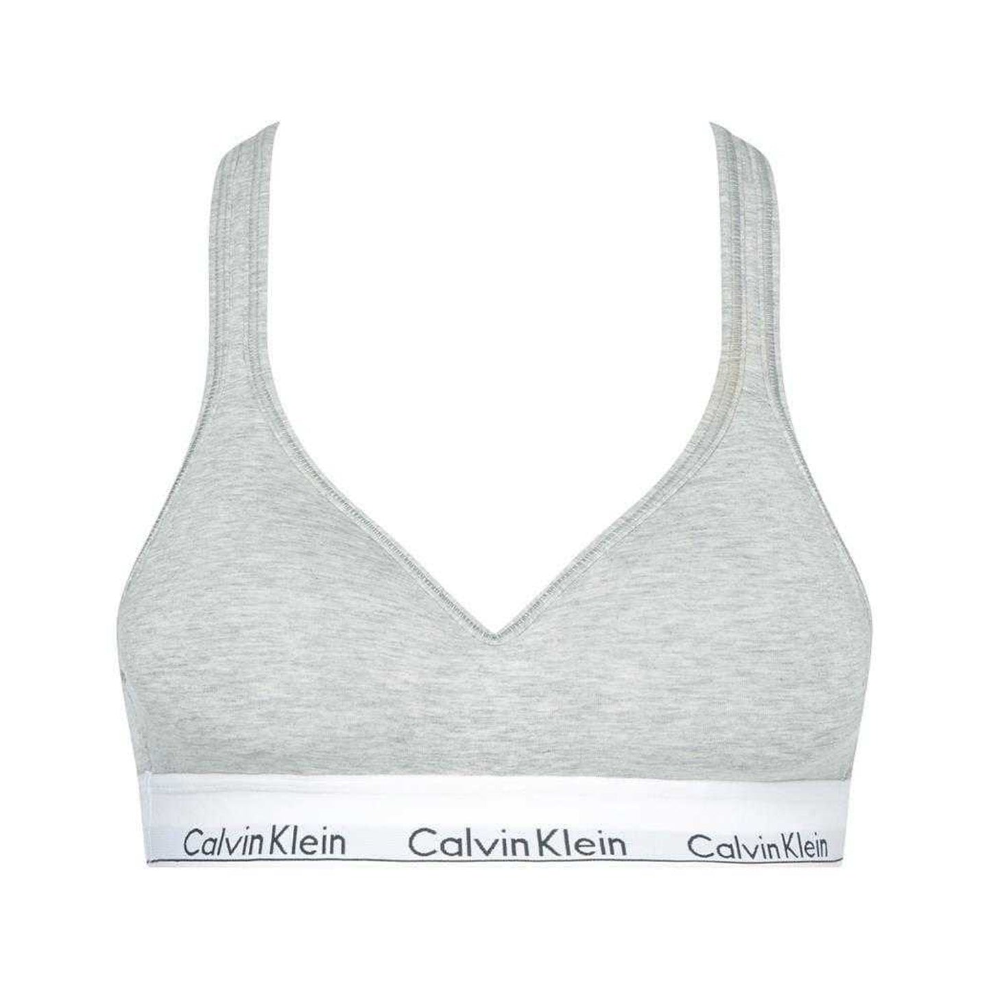 Grey - Front - Calvin Klein Womens-Ladies Modern Cotton Blend Bralette
