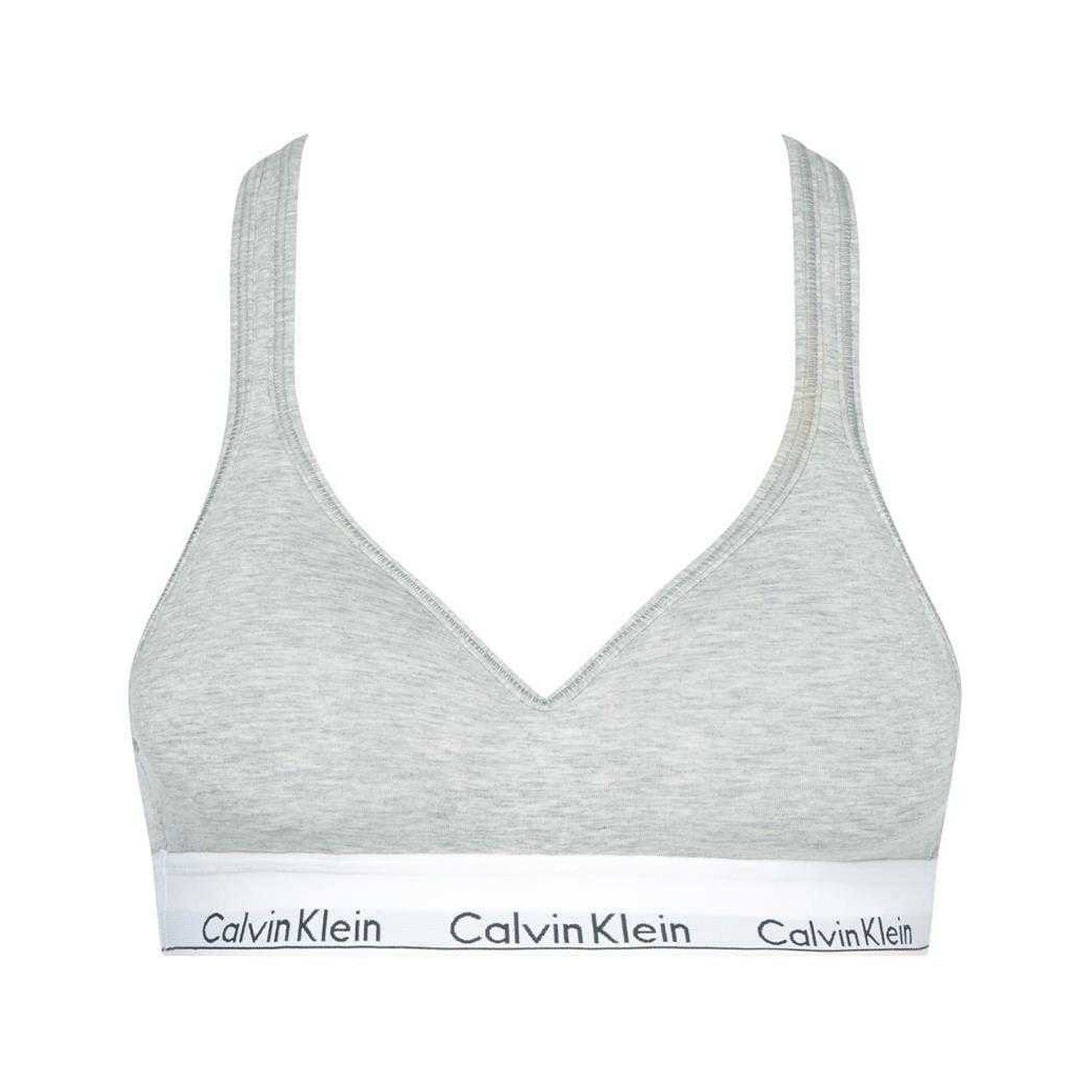 Grey - Front - Calvin Klein Womens-Ladies Modern Cotton Blend Bralette