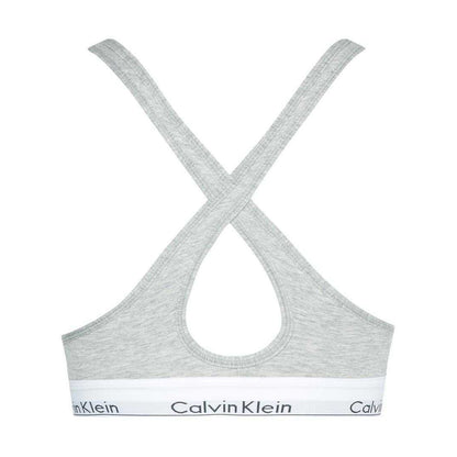 Grey - Back - Calvin Klein Womens-Ladies Modern Cotton Blend Bralette