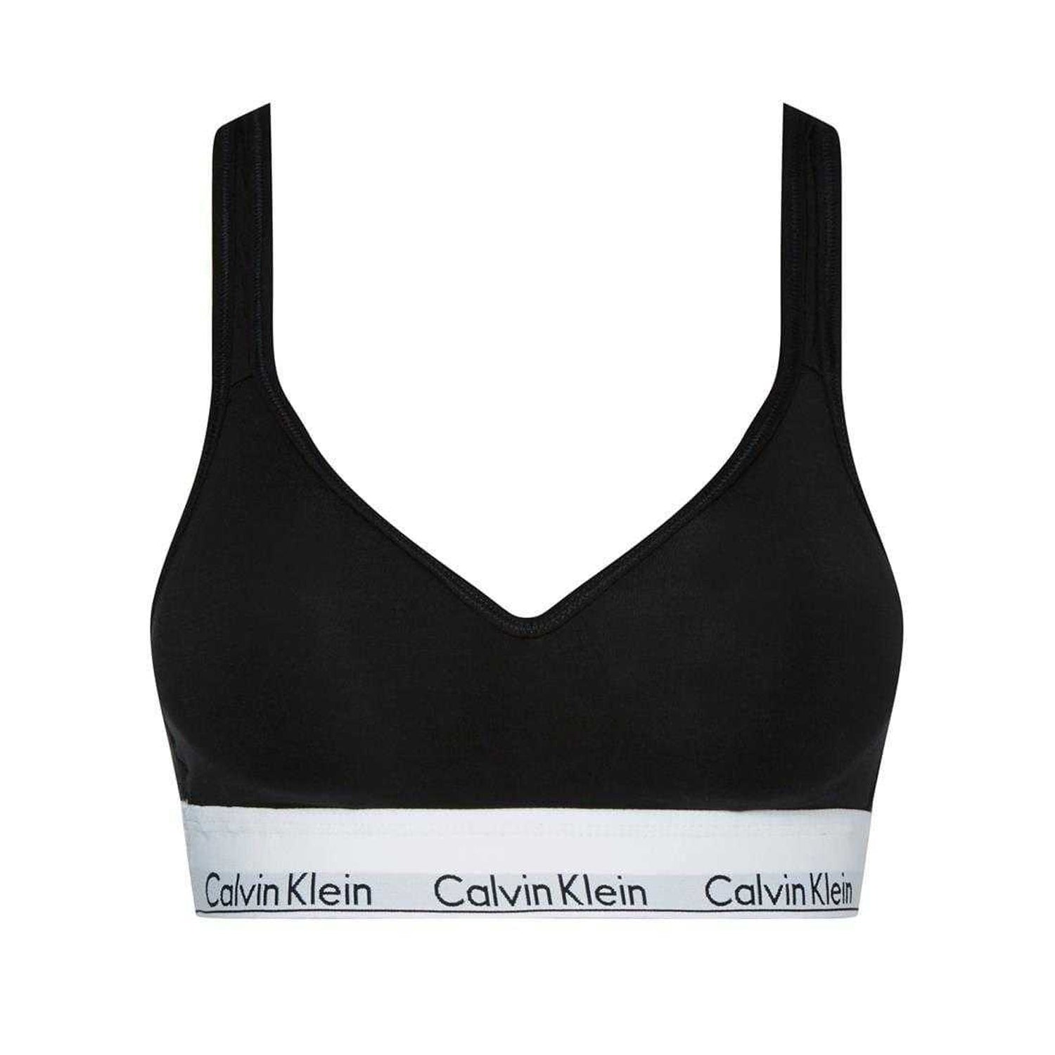 Black - Front - Calvin Klein Womens-Ladies Modern Cotton Blend Bralette