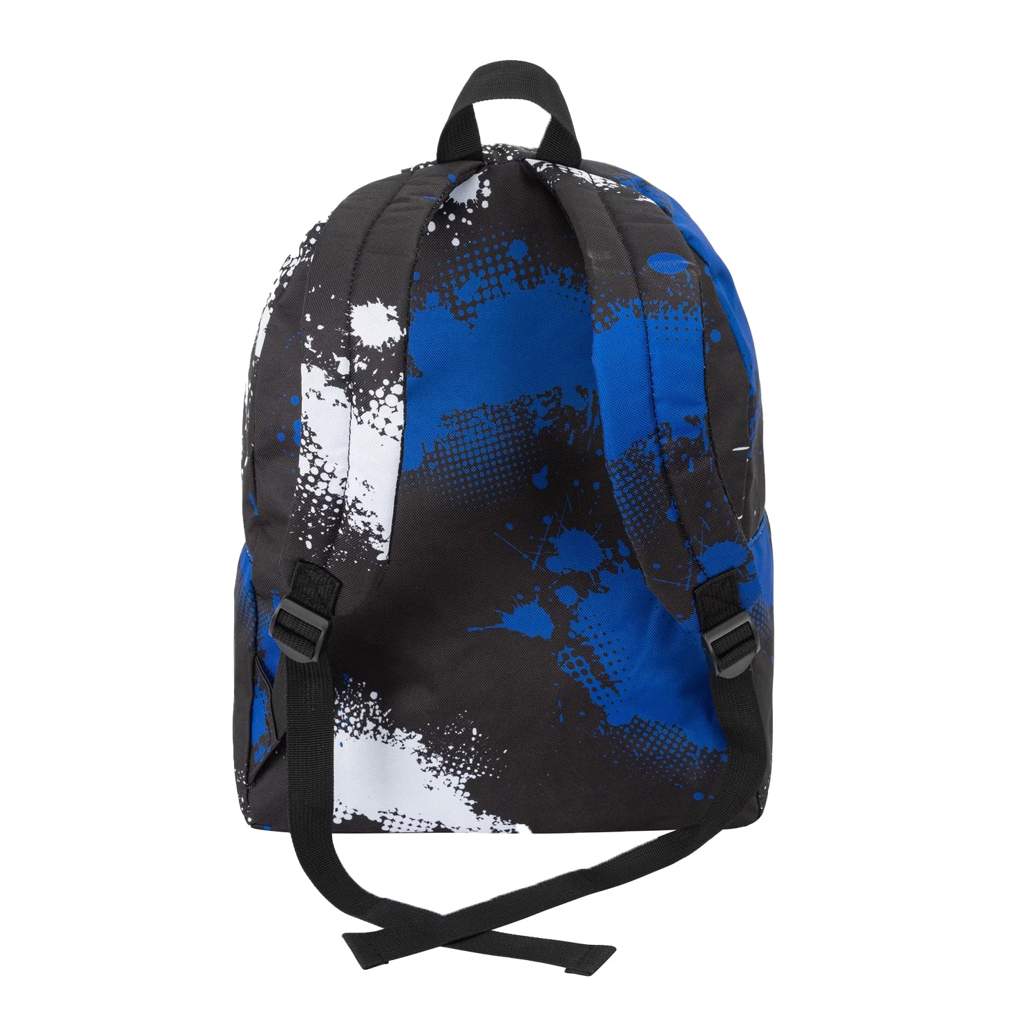 Blue-Black - Back - Hot Tuna Campus Paint Splatter Polyester Backpack